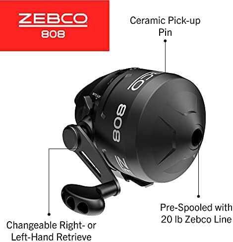 Zebco 808 Spincast Fishing Reel, Changeable Right- or Left-Hand Retrieve, Pre-Spooled with Zebco Fishing Line, Dial-Adjustable Magnum Drag - Image 3