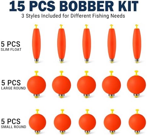 Fishing Float Bobbers Set High Visibility Weighted Design for Anglers Gear - Image 2