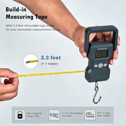NUTRI FIT Luggage Weight Scale 110lb Hanging Luggage Scale for Suitcase - Image 2