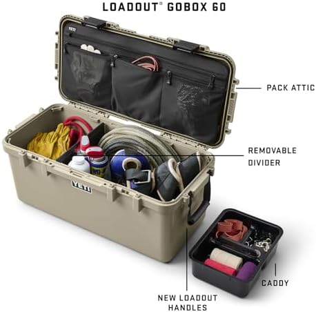 YETI LoadOut GoBox Collection, Divided Waterproof Cargo Case, Dry Box, Camera Case, Fishing Tackle Box - Image 2