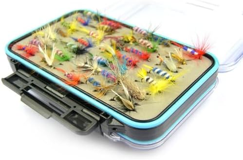 64-Piece Premium Outdoor Fly Fishing Lure Assortment, Dry/Wet/Nymph/Streamer Fly Hooks, Ideal for Trout, Bass, Panfish and Salmon, Comes with Storage Box - Image 5