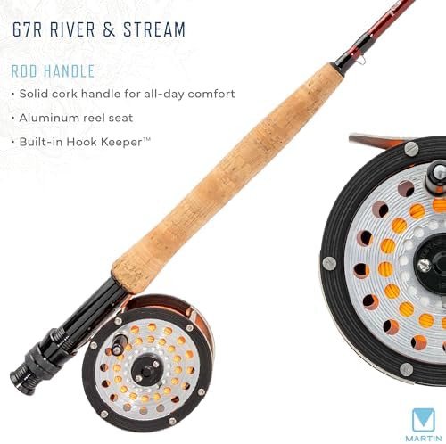 Martin 67R River/Stream Fly Reel and Fishing Rod Combo Kit, 4/5-Weight - Image 4