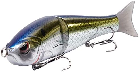 Bassdash SwimShad Glide Baits Jointed Swimbait Bass Pike Salmon Trout Muskie Fishing Lure by Bassdash