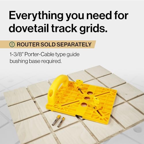 MICROJIG MatchFit Grid Router Guide Kit, Woodworking Precision Tools for Dovetail Track, Easy Setup, Self-Indexing Design, for 1/4 - Image 3
