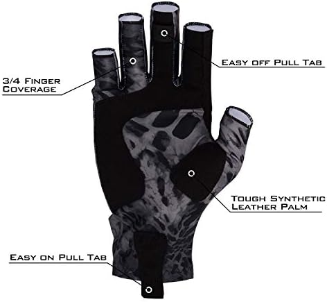 KastKing Sol Armis UPF50+ Fingerless Fishing Gloves, Men and Women - Image 2
