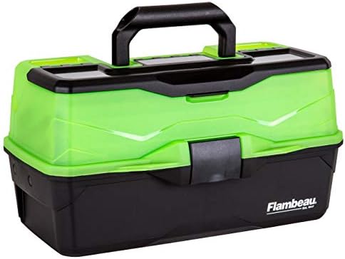 Flambeau Outdoors 6383 3-Tray Tackle Box, 32 Compartments, Frost Green by FlambeauOutdoors