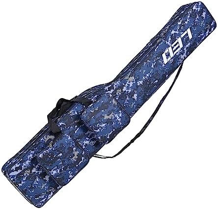 LEOFISHING Fishing Tackle Storage Bag 130cm/4.27ft Portable Fishing Rod Reel Organizer Fishing Pole Gear Tool Cases Carrier Two Layer Durable Oxford Large Capacity Travel Fishing Cover Bag 5 Color by LEOFISHING