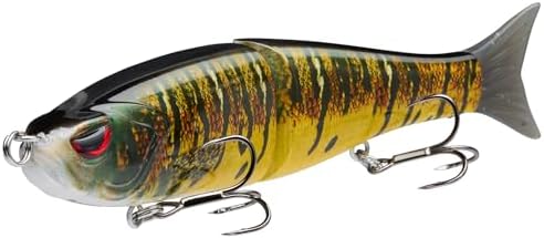 Bassdash SwimShad Glide Baits Jointed Swimbait Bass Pike Salmon Trout Muskie Fishing Lure by Bassdash