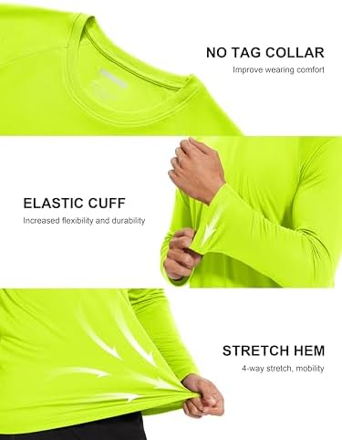 MAGCOMSEN Men's Long Sleeve Shirts UPF 50+ UV Sun Protection Athletic Shirts for Hiking Running Workout Rash Guard - Image 5