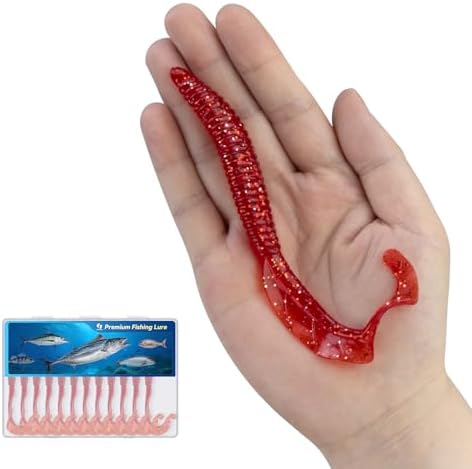 Clearance Bionics-Designed Durable Soft Plastic Fishing Lures Kit with Bonus Accessories, 3/4/5/6 Inch, 9-Type Lifelike Swimbaits in One Gear Set Included Tackle Box for Bass by JOYGb