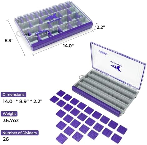 KastKing HyperSeal Waterproof Tackle Box, 3700 2 Packs, Purple - Image 2
