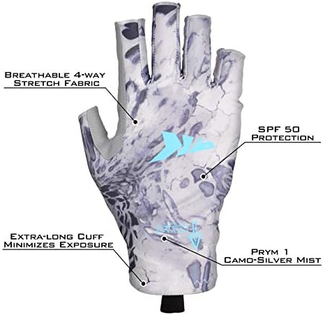 KastKing Sol Armis UPF50+ Fingerless Fishing Gloves, Men and Women - Image 3