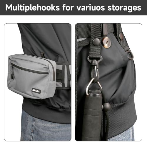 SANLIKE Adjustable Wading Fishing Belt Multi-Pocket Waist Rod Holder Tackle - Image 5