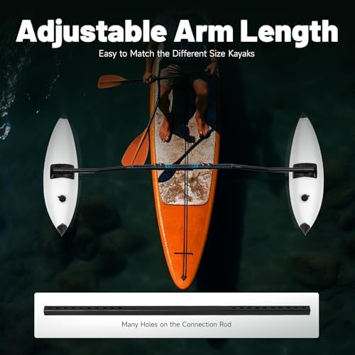 Kayak Float 2X PVC Inflatable Outrigger Kayak Float Tube Stabilizer Kit, Portable Detachable Fishing Boat Float Tube Stabilizers for Fishing Water Skiing Surfing - Image 5