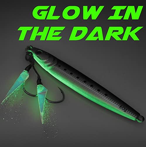 TRUSCEND Metal Fishing Jigs Lures with Hand-Polished, Colorfully Reflective Lead Fishing Spoons Glow Hard Swimbaits for Bass, Walleye, Trout, Salmon, Freshwater & Saltwater Fishing Gear Gifts for Men - Image 5