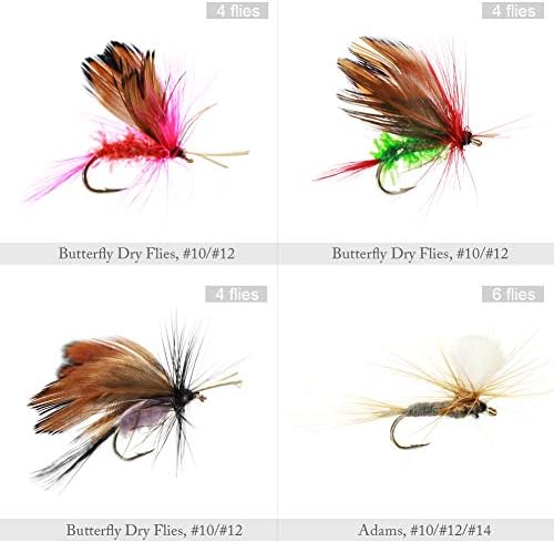 Croch 60pcs Fly Fishing Dry Flies Wet Flies Assortment Kit with Waterproof Fly Box for Trout Fishing - Image 3