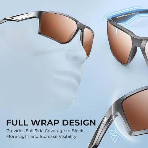 KastKing Osage Polarized Sport Sunglasses for Men and Women, Wrap Design - Image 2