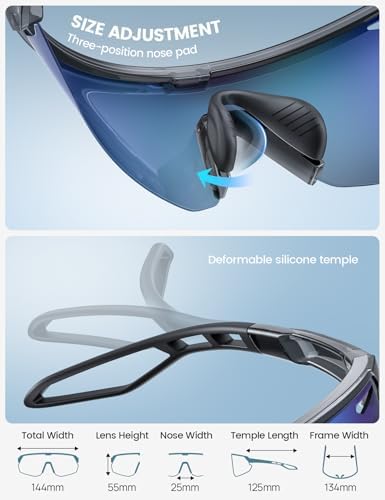 Lamicall 24g Polarized Sports Sunglasses for Men Women - UV400 Protection Sun Glasses for Baseball Running Cycling Fishing - Image 6