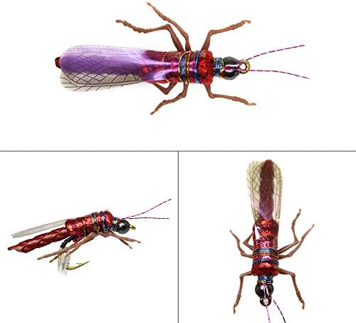 YZD Fly Fishing Flies Realistic Dry Wet Nymph Trout Flies Hand Tie Lures Kits 12/26/48 Pcs… - Image 5
