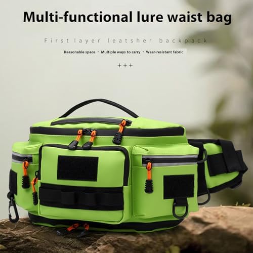 Water Resistant Crossbody Single Shoulder Bag Multifunctional Outdoor Fishing Tackle Storage Portable Adjustable - Image 2