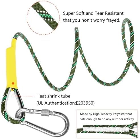 X XBEN Outdoor Climbing Rope 10M(32ft) 20M(64ft) 30M(96ft) 50M(160ft) 70M(230ft) 152M(500FT) 352M(1000FT) Static Rock Climbing Rope for Escape Rope Ice Climbing Equipment Fire Rescue Parachute - Image 5