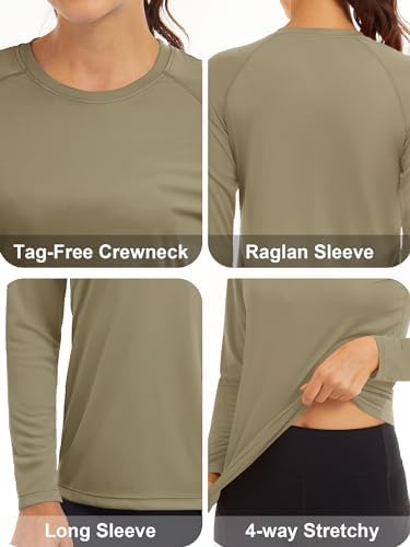 MAGCOMSEN Women's Long Sleeve Shirts UPF 50+ Sun Protection Shirts for Hiking Fishing Workout Rash Guard - Image 4