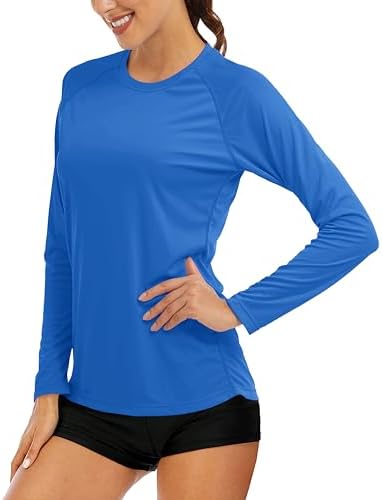 MAGCOMSEN Women's Long Sleeve Shirts UPF 50+ Sun Protection Shirts for Hiking Fishing Workout Rash Guard by MAGCOMSEN