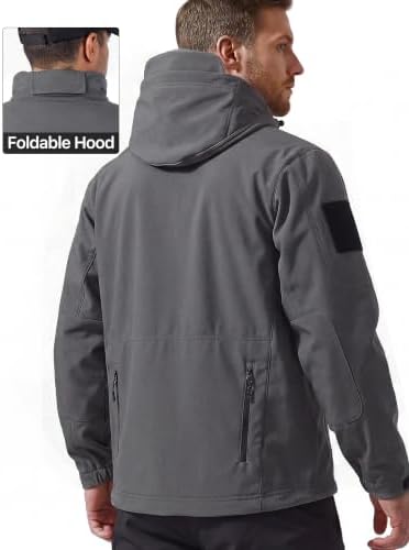 FREE SOLDIER Men's Hooded Waterproof Softshell Jacket - Image 2
