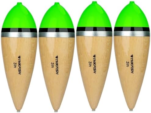 THKFISH Fishing Bobbers Slip Bobbers for Fishing Floats Bobbers for Fishing Balsa Bobbers for Steelhead Fish Float Rigs Freshwater Saltwater Floatage by THKFISH