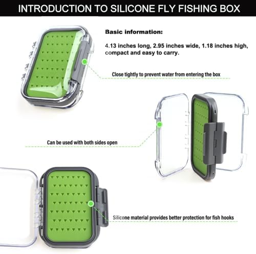 Fly Fishing Flies Assortment Kit, 42 Pieces of Dry, Wet, Nymphs, Streamers, Wooly Buggers, Terrestrials, for Trout Bass Salmon Steelhead, with Silicone Fly Box, Fly Fishermen Gift - Image 3