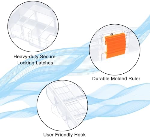 LARIPOP 2-Pack 3600 Fishing Tackle Boxes, Clear Plastic Storage Trays with Adjustable Dividers, Organizer for Lures, Hooks, Sinkers, Jigs & Fishing Accessories - Image 5
