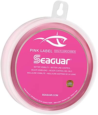 Seaguar Pink Label 100% Fluorocarbon Saltwater Fishing Leader Line, Multiple Sizes by Seaguar