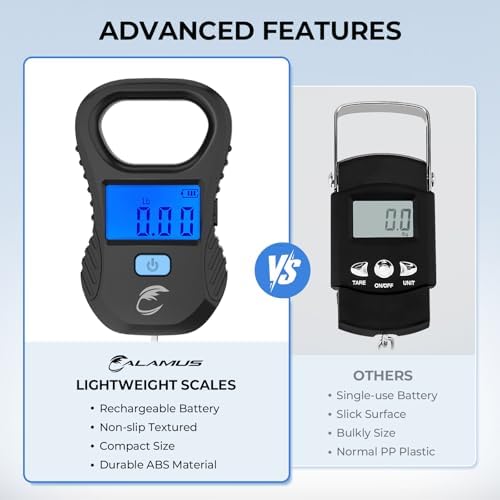 Calamus Lightweight USB Charging Fish Scale,Black Combo - Image 2