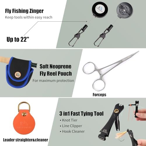M MAXIMUMCATCH Maxcatch Premier Fly Fishing Rod and Reel Combo Complete 9' Fishing Outfit - Image 4