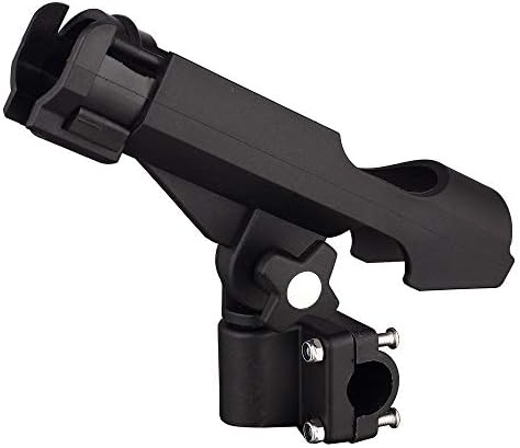 HiUmi Adjustable Black Fishing Rod Holder for Boat Kayak Swivel Side Mount Kits Tackle - Image 4