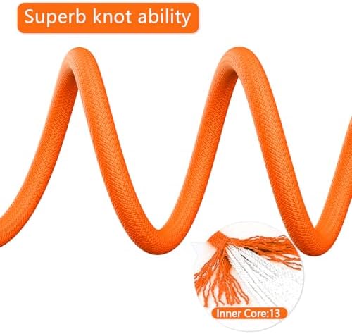 X XBEN Outdoor Climbing Rope 10M(32ft) 20M(64ft) 30M(96ft) 50M(160ft) 70M(230ft) 152M(500FT) 352M(1000FT) Static Rock Climbing Rope for Escape Rope Ice Climbing Equipment Fire Rescue Parachute - Image 4