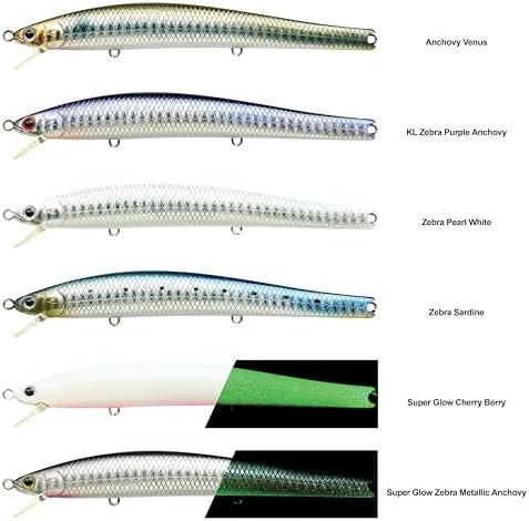 Lucky Craft FlashMinnow 125 YAWARA Saltwater Fishing Lure, Jerkbait for Halibut and Sea Bass, Long Casting Fishing Gear, Slow Sinking 5in 0.7oz, Tackle Box and Fish Accessories - Image 6