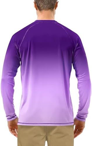 Roadbox Men's UPF 50+ UV Sun Protection Shirts, Long Sleeve Swim Rash Guard - Image 2
