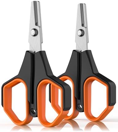 2pc Fishing Scissors,3.9" Fishing Braided Line Cutter by pulltherfishing