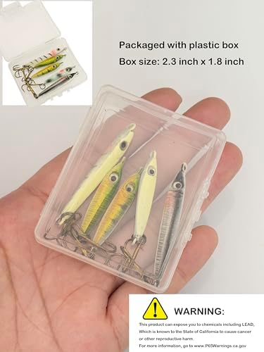 Ice Fishing Jigs Jig Head Fishing Bait Kit Winter Drop Water Metal Jig for Crappie, Panfish, Walleye, Bluegills and Other Species - Image 5