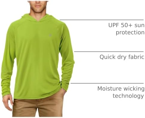 Roadbox Mens Fishing Sun Hoodie, Long Sleeve UPF 50+ UV Protection Shirts - Image 4