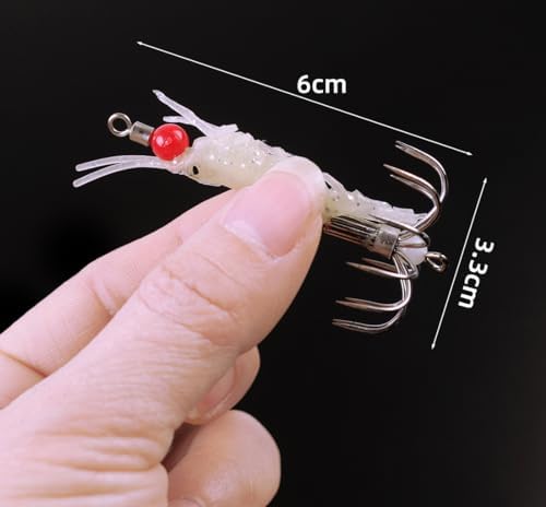 Pack of 6 Luminous Squid Jig Octopus Squid Jigs Umbrella Hooks for Sea Fishing Lures - Image 2