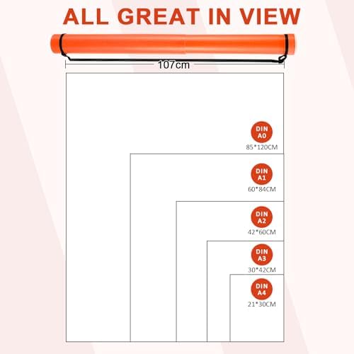 DEWEL Poster Tube, Waterproof Poster Holder Plastic Expandable Poster/Art/Document Storage Tube 24.5" to 40", Adjustable Poster Storage Blueprint Holder with Carrying Strap (Orange-Large Size) - Image 4