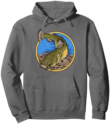 Flathead Catfish Fishing Pullover Hoodie by Unknown