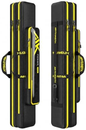 Fishing Rod Case, Double Layer Fishing Pole Bag with Straight Wire Frame, 1680D Durable Tackle Organizer & Travel Carrier for Telescopic Rods (Double Layer-Straight Wire Bag, 31 in / 80cm) by YUZHIYUAN