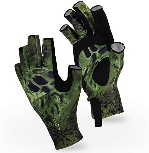 KastKing Sol Armis UPF50+ Fingerless Fishing Gloves, Men and Women by KastKing