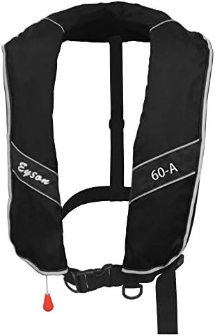 Top Safety Oversized Adult Life Jacket with Whistle - Manual Version Inflatable Lifejacket Life Vest PFD for Boating Fishing Sailing Kayaking Surfing Swimming - XL XXL XXXL Extra Large Plus Size Adult by SafeMax