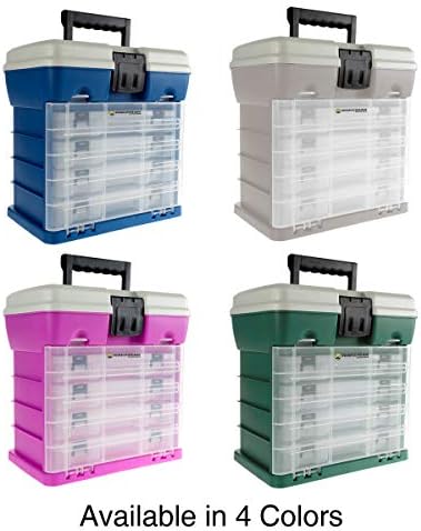 Storage Tool Box Organizer - Utility Box with 4 Drawers and 19 Compartments for Camping Supplies and Fishing Tackle by Wakeman Outdoors - Image 5