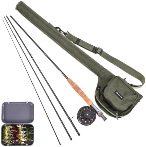 Fly Fishing Combo - Rod, Reel, Carrier, Bag & Case - Portable Fly Fishing Gear by Doorslay