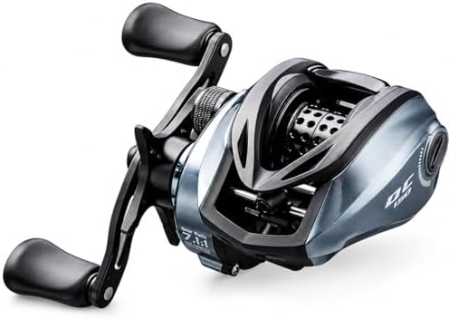 DC Baitcasting Reel, Digital Control Anti-Backlash, 7. 1:1 Gear Ratio, 6+1 Bearings, Ultralight for Bass Freshwater by KULPORT